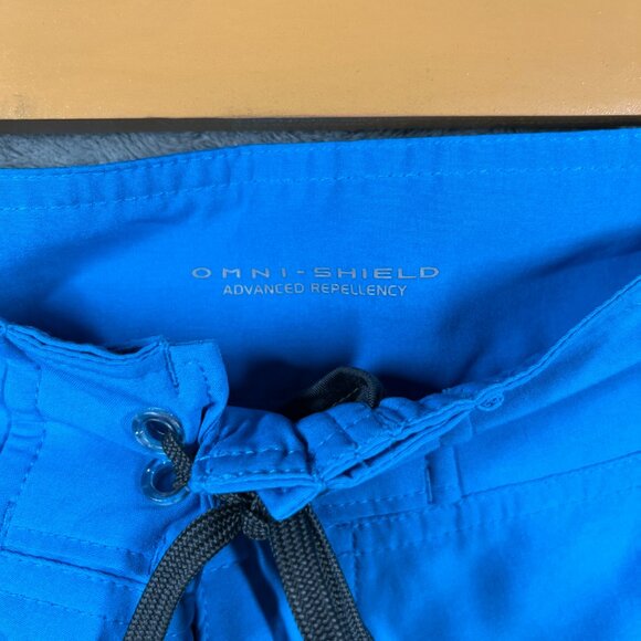Columbia Shorts Mens 34W Blue Black Omni-Shield Advanced Repellency Colorblock - Picture 3 of 12